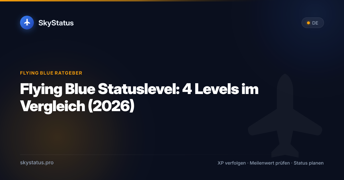 Flying Blue Statuslevel: 4 Levels im Vergleich (2026)